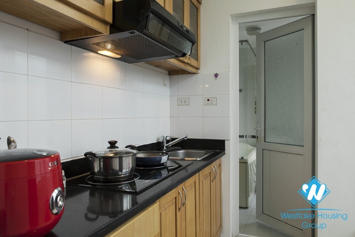 High floor apartment with big balcony for rent in Truc Bach area.